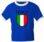 T-Shirt mit Print Flagge Fahne Italiy italien - 76370 royalblau Gr.S-XXl