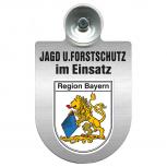 Einsatzschild für Windschutzscheibe incl. Saugnapf - Jagd + Forstschutz im Einsatz - Wappen nach Wahl - 309729-