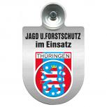 Einsatzschild für Windschutzscheibe incl. Saugnapf - Jagd + Forstschutz im Einsatz - 309729-13 Region Thüringen