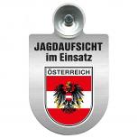 Einsatzschild Windschutzscheibe incl. Saugnapf - Jagdaufsicht im Einsatz - 309370-20 -Region Österreich