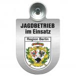 Einsatzschild Windschutzscheibe incl. Saugnapf - Jagdbetrieb im Einsatz - 309730 - Region Berlin
