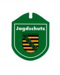 Einsatzschild Autoschild für Windschutzscheibe incl. Saugnapf - Jagdschutz - 308194 - incl. Wappen Freistaat Sachsen