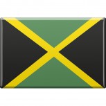 MAGNETBUTTON Länderflagge - JAMAIKA - Gr. ca. 7,5cm x 5,5cm (38052) Metall-Magnet Küchenmagnet