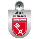 Einsatzschild mit Saugnapf Jäger im Einsatz  393821 Region Bremen