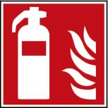 Hinweis- Schild - Brandschutzkennzeichen - Feuerlöscher - BGV A8, DIN 4844 und Arbeitsstättenverordnung 200 x 200 mm - K1581/92