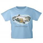 Kinder T-Shirt mit Print Cat Katze i don´t do mornings KA070/1 Gr. hellblau / 134/146