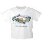 Kinder T-Shirt mit Print Cat Katze i don´t do mornings KA070/1 Gr. weiß / 152/164