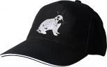 Baseballcap mit Einstickung - Hase Kaninchen Schecke - KN284 schwarz
