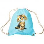 Trendbag Sporttasche Turnbeutel Print Katze Cat Who me? - 65141 versch. Farben