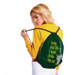 Sporttasche mit Aufdruck - Katze Cat - In my next Life... - 65046 - Trend-Bag Turnbeutel Rucksack