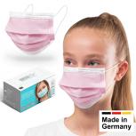 6x Kinder OP-Maske Typ IIR in ROSA, hergestellt in Deutschland