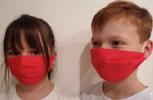 10x Kindermaske, Maske für Kinder - softig & weich in Rot