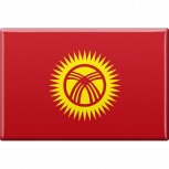 Kühlschrankmagnet - Länderflagge  Kirgisistan - Gr. ca. 8x5,5 cm - 38061 - Magnet