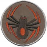 Aufnäher - Spinne rund - 01872 - Gr. ca. Ø 7,5 cm - Patches Stick Applikation