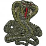 Aufnäher Applikation Patches - Kobra Schlange Snap - 03167 Gr. ca. 5,5 x 6,5 cm