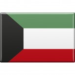 Küchenmagnet - Länderflagge Kuwait - Gr.ca. 8x5,5 cm - 38066 - Magnet