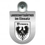 Einsatzschild Windschutzscheibe incl. Saugnapf - Landschaftsgärtner im Einsatz - 309375 - Region Preussen