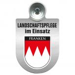 Einsatzschild mit Saugnapf Landschaftspflege im Einsatz 393823 Region Franken