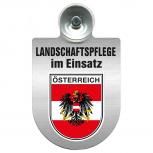 Einsatzschild mit Saugnapf Landschaftspflege im Einsatz 393823 Region Österreich