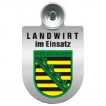 Einsatzschild Windschutzscheibe incl. Saugnapf - Landwirt in einsatz - 309369-3 -  Freistaat Sachsen