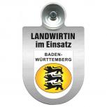 Einsatzschild Windschutzscheibe incl. Saugnapf - Landwirtin im Einsatz - 309738-1 Region Baden-Württemberg