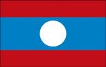 Stockländerfahne - Laos - Gr. ca. 40x30cm - 77090 - Schwenkflagge