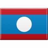 Küchenmagnet - Länderflagge Laos - Gr.ca. 8x5,5 cm - 38067 - Magnet