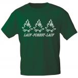 T-Shirt mit Print - Lauf - Forest - Lauf - 12672 dunkelgrün - Gr. XXL