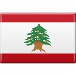 Küchenmagnet - Länderflagge Libanon - Gr.ca. 8x5,5 cm - 38069 - Magnet