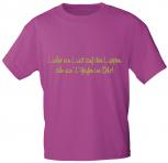 T-Shirt mit Print - Lieber ein Lied auf den Lippen .. - 10856 sorbet Gr. S