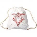 Trend-Bag Turnbeutel Sporttasche Rucksack mit Print - Love Luxury - TB10835 weiß