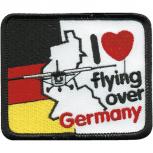 Aufnäher - I love flying... - 04572 - Gr. ca. 8,5 x 7 cm - Patches Stick Applikation