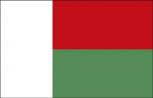 Stockländerfahne - Madagaskar - Gr. ca. 40x30cm - 77097 - Schwenkflagge Flagge Fahne