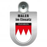 Einsatzschild Windschutzscheibe incl. Saugnapf - Maler im Einsatz - 309465 - Region Franken