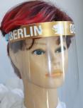 Klarsicht Gesichtschutz Gesichtsvisier aus Kunststoff mit Aufdruck - Berlin gold