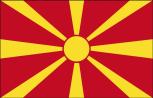 Schwenkflagge - Mazedonien - Gr. ca. 40x30cm - 77106 - Stockländerfahne