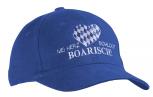 Baumwoll-Cap mit Einstickung - Mei Herz schloagt boarisch - 68646 blau