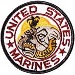 AUFNÄHER "United States Marines" NEU Gr. ca. 8,5cm (04585) Stick Patches Applikation - Militär Military Armee Army Heer Bundeswehr Marine