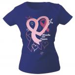 Girly-Shirt mit Print Miracles can happen G10960 Gr. Navy / L