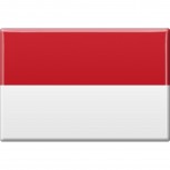 Kühlschrankmagnet - Länderflagge Monaco - Gr.ca. 8x5,5 cm - 38086 - Magnet