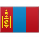 Kühlschrankmagnet - Länderflagge Mongolei - Gr.ca. 8x5,5 cm - 38087 - Magnet