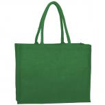 Naturtasche aus laminierter Baumwolle ca. 43x43x15 cm in 3 Farben    29044 grün