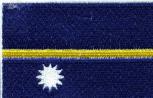 AUFNÄHER "NAURU (Pazifikinsel)" NEU Gr. ca. 8cm x 5cm (21636) Stick Patches Applikation - Länderflagge Fahne Nation