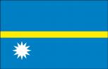 Länderflagge - Nauru - Gr. ca. 40x30cm - 77115 - Schwenkfahne mit Holzstock, Stockländerfahne