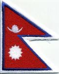 Aufnäher - Nepal Fahne - 21637 - Gr. ca. 8 x 5 cm