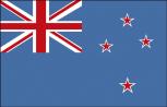 Länderflagge - Neuseeland - Gr. ca. 40x30cm - 77117 - Schwenkfahne mit Holzstock, Stockländerfahne