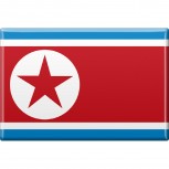 Kühlschrankmagnet - Länderflagge Nordkorea - Gr.ca. 8x5,5 cm - 38097 - Magnet