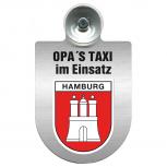 Einsatzschild Windschutzscheibe incl. Saugnapf - Opas Taxi im Einsatz - 309723 Region Hamburg
