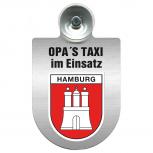 Einsatzschild Windschutzscheibe incl. Saugnapf - Opas Taxi im Einsatz - 309723 Region Hamburg