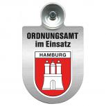 Einsatzschild Windschutzscheibe incl. Saugnapf - Ordnungsamt im Einsatz - 309400-15 Region Hamburg